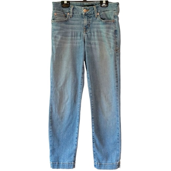 Anthropologie Level 99 Lily Crop Skinny Straight Mid Rise Jeans 26 - Picture 1 of 9